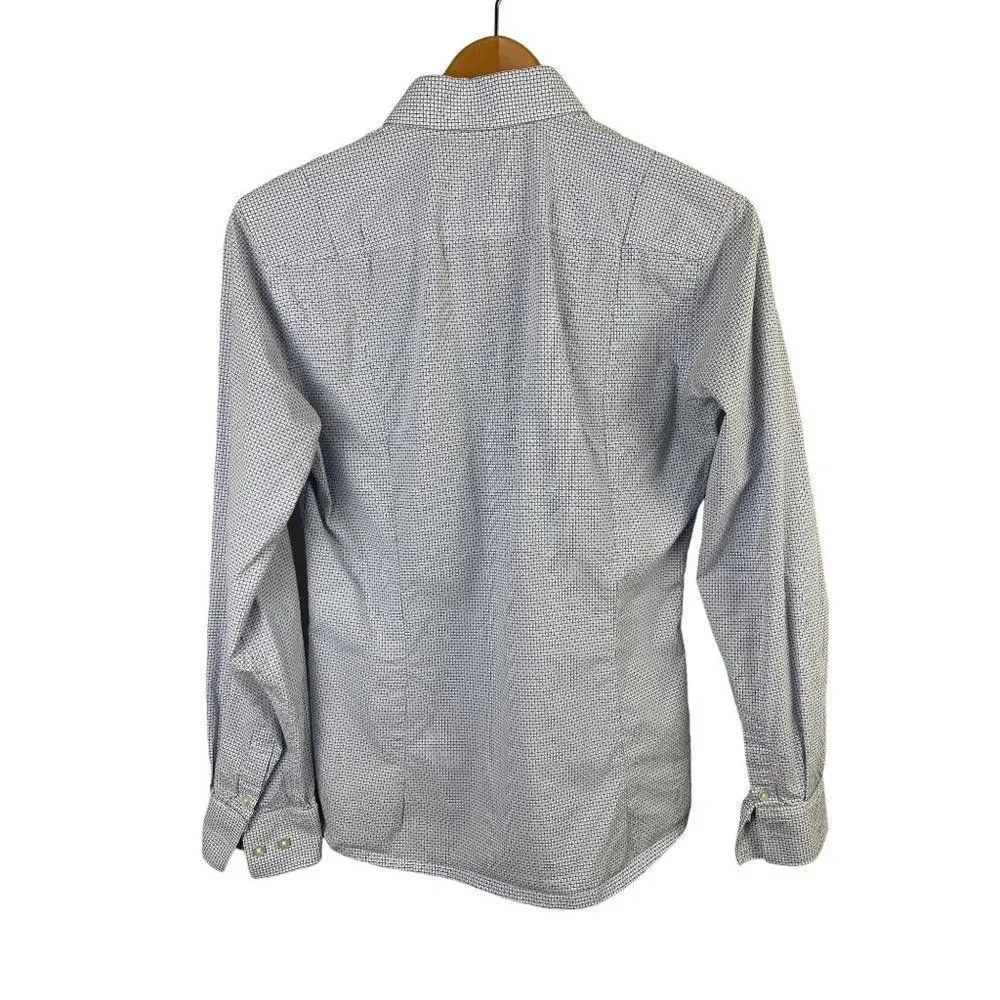 Hugo Boss Mens Button Down Shirt Blue Business Casual - Picture 4 of 7